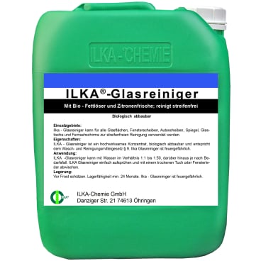 ILKA Glasrein Glasreiniger für Glas, Scheiben, Spiegel 10 Liter - Kanister - Bild-Darstellung des Produktes 1