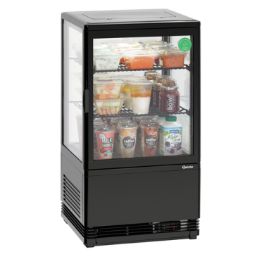Bartscher Mini-Kühlvitrine 58L-SW 1 Stück - Bild-Darstellung des Produktes 1