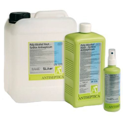 Antiseptica Dr. Hans-Joachim Molitor GmbH Antiseptica Hautantiseptikum Poly Alcohol, farblos, Gebrauchsfertiges Antiseptikum zur präoperativen Behandlung der Haut, 5 Liter - Kanister