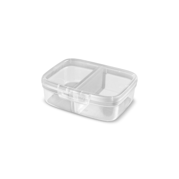 Curver Snapbox Lunchbox, transparent mit Trennfach, Maße (L x B x H): 22,3 x 17,3 x 7,1 cm, 1,8 Liter - Bild-Darstellung des Produktes 1