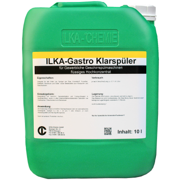 ILKA Gastro Klarspüler für gewerbliche Spülmaschinen 10 Liter - Kanister - Bild-Darstellung des Produktes 1