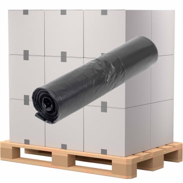 Müllsäcke 240 Liter, schwarz, Typ 100 extra 1 Palette = 42 Kartons x 15 Rollen = 630 Rollen - Bild-Darstellung des Produktes 1