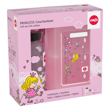 EMSA Brotdose inkl. Trinkflasche, 2-teilig 1 Set, Motiv: Prinzessin - Bild-Darstellung des Produktes 1
