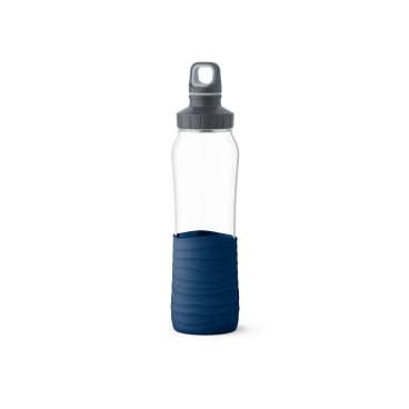 EMSA Drink2Go Trinkflasche Glas, 0,7 Liter 1 Trinkflasche, Farbe: Dunkelblau - Bild-Darstellung des Produktes 1