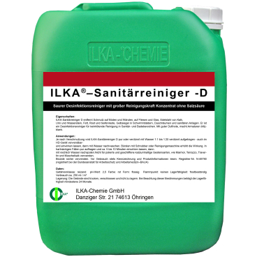 ILKA Sanitärreiniger D 10 Liter - Kanister - Bild-Darstellung des Produktes 1