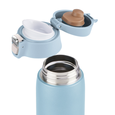EMSA Light Mug Trinkflasche, 0,4 Liter – 1 Trinkflasche, Farbe: Eisblau