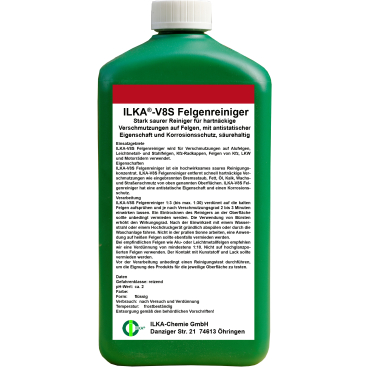 ILKA V8S Felgenreiniger 1 Liter - Flasche - Bild-Darstellung des Produktes 1