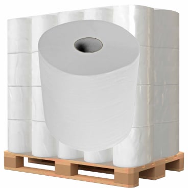 Rollenhandtuchpapier, 2-lagig, hochweiß 1 Palette = 40 Pakete à 6 Rollen = 240 Rollen - Bild-Darstellung des Produktes 1