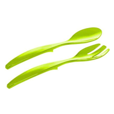 EMSA Vienna Salatbesteck Set, 2-teilig 1 Set = 1 Gabel, 1 Löffel, Farbe: Grün - Bild-Darstellung des Produktes 1