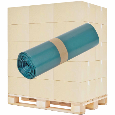 Müllsäcke 120 Liter, Typ 100 1 Palette à 40 Kartons = 400 Rollen = 8000 Säcke - Bild-Darstellung des Produktes 1