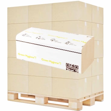 Green Hygiene® FALK Falthandtücher, 1-lagig 1 Palette = 32 Kartons à 20 Packungen - Bild-Darstellung des Produktes 1