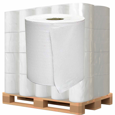ELOclean Rollenhandtuchpapier, 1-lagig, naturweiß 1 Palette = 44 Pakete à 6 Rollen = 264 Rollen - Bild-Darstellung des Produktes 1