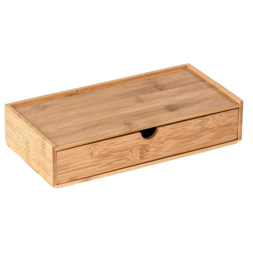 WENKO Bambus Box Terra, mit Schublade 1 Box, Maße (B x H x T): 28 x 6 x 14 cm - Bild-Darstellung des Produktes 1