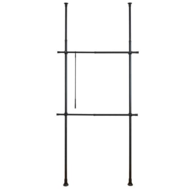 WENKO Kleiderstange Herkules Basic, flexibel 1 Kleiderstange, Farbe: schwarz - Bild-Darstellung des Produktes 1