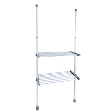 WENKO Gaderobe Herkules Twin, verstellbar 1 Ordnungssystem, Farbe: weiß - Bild-Darstellung des Produktes 1
