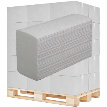 zetForm® Falthandtücher 23,5 x 23 cm, 2- lagig 1 Palette = 32 Kartons à 3200 Tücher, hochweiß - Bild-Darstellung des Produktes 1