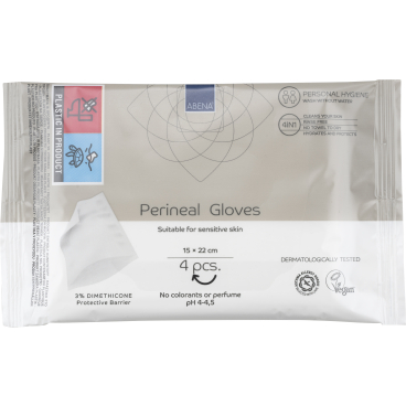 ABENA Waschhandschuhe, Waschen ohne Wasser, feuchtigkeitsspendend 1 Karton = 40 Packungen à 4 Tücher - Bild-Darstellung des Produktes 1