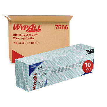 WYPALL* X80 Wischtücher - Interfold 1 Karton = 10 Boxen á 25 Tücher - Bild-Darstellung des Produktes 1