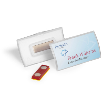 DURABLE Click Fold Namensschild, magnetisch 1 Packung = 10 Stück, Innenmaße ( H x B): 4 x 7,5 cm - Bild-Darstellung des Produktes 1