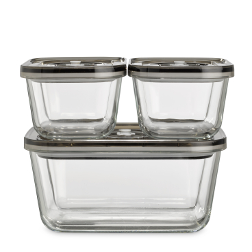 CASO VacuBoxx Eco Vakuum-Frischebehälter Set, 3-teilig 1 Set, Maße (B x H x T): 10 x 7,5 x 14,5; 14,5 x 9,5 x 20 cm - Bild-Darstellung des Produktes 1