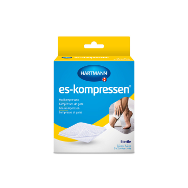 HARTMANN ES Saugkompresse 7,5 x 7,5 cm EN 14079, steril 1 Karton = 60 Packungen à 5 x2 Stück - Bild-Darstellung des Produktes 1