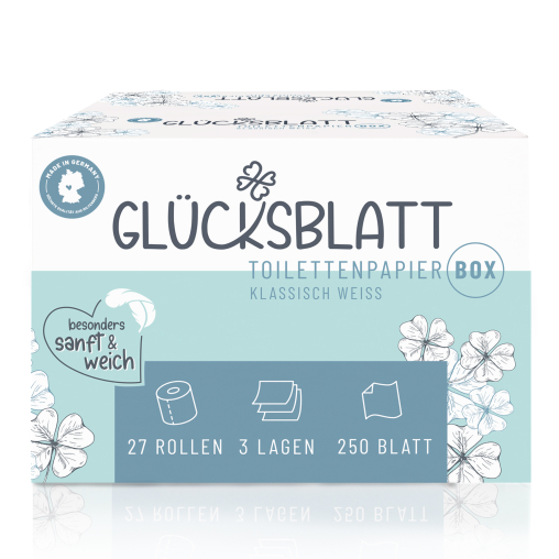Produktbild: Fripa Glücksblatt Toilettenpapier, weiß, 3-lagig