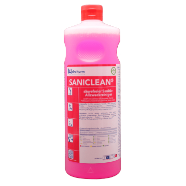 Dreiturm SANICLEAN Sanitär-Allzweckreiniger 1 Liter - Rundflasche - Bild-Darstellung des Produktes 1