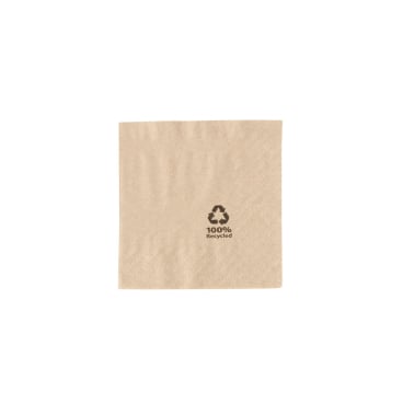 Greenbox Servietten ungebleicht, 20 x 20 cm, 2-lagig, 1/4 Falz 1 Karton = 48 Packungen à 100 Stück - Bild-Darstellung des Produktes 1