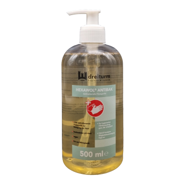 Dreiturm Flüssigseife HEXAWOL® ANTIBAK, antibakteriell 0,5 Liter - Flasche - Bild-Darstellung des Produktes 1