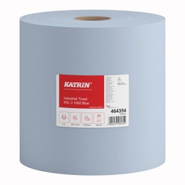 KATRIN Industrieputzrolle XXL 2 1000 Blatt, blau 1 Paket = 1 Rolle = 1000 Blatt, Ø 39 cm - Bild-Darstellung des Produktes 1