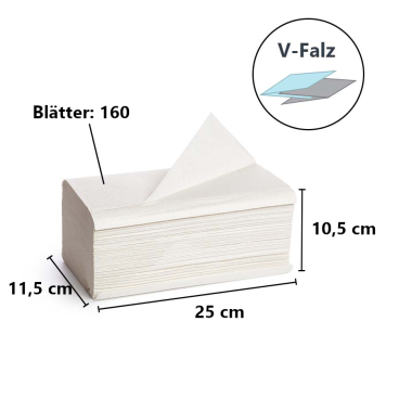 onobon Papierhandtücher, 25 x 23 cm, 2-lagig, hochweiß 1 Karton = 20 ...