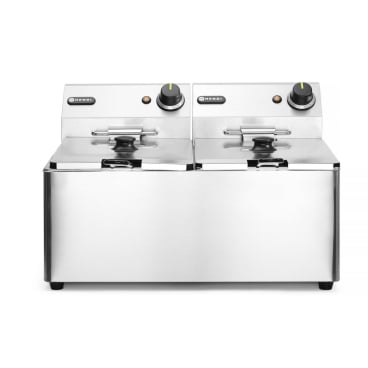 HENDI Fritteuse Kitchen Line, 2 x 8 L Maße: (B x T x H) 430 x 550 x 345 mm - Bild-Darstellung des Produktes 1