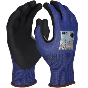 Fitzner Nitril Schnittschutzhandschuh Pro Cut D, blau/schwarz 1 Karton = 144 Paar, Größe 10 - Bild-Darstellung des Produktes 1
