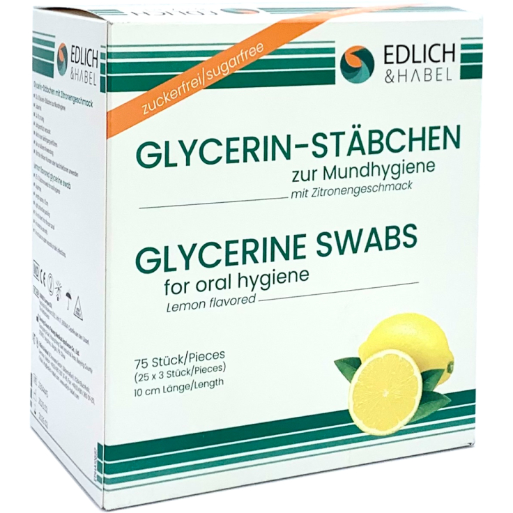EDLICH & HABEL Glycerin Mundpflegestäbchen mit Zitronengeschmack 1 ...
