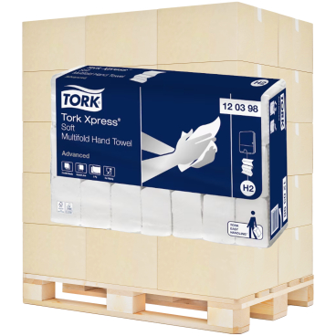Tork Xpress® Multifold-Handtücher, H2 kompatibel, 2-lagig 1 Palette = 32 Kartons à 21 Packungen - Bild-Darstellung des Produktes 1