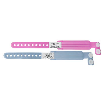 EDLICH & HABEL Patientenarmbänder für Kinder, latexfrei 1 Packung = 100 Stück, Farbe: blau - Bild-Darstellung des Produktes 1