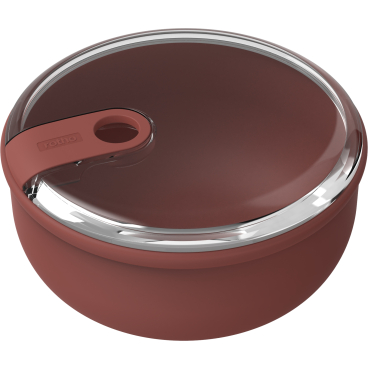 Rotho ELA Frischhaltedose, 1,8 Liter, rund, auslaufsicher Farbe: iron red - Bild-Darstellung des Produktes 1