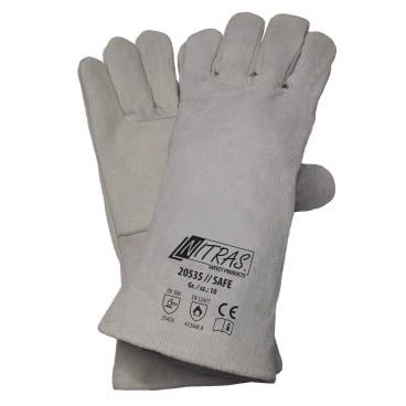 NITRAS "Safe" 5-Finger Schweißerhandschuhe 1 Packung = 12 Paar, Größe 10 - Bild-Darstellung des Produktes 1