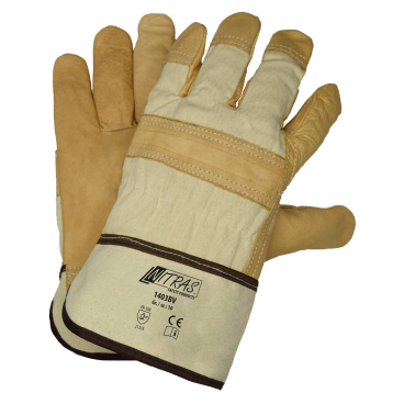 NITRAS Bioworker Rindvolllederhandschuhe 1 Packung = 12 Paar, Größe 10 - Bild-Darstellung des Produktes 1