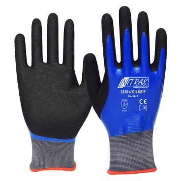 NITRAS Oil Grip Nylonhandschuh 1 Packung = 12 Paar, Größe XXL (10) - Bild-Darstellung des Produktes 1