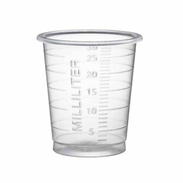 EDLICH & HABEL Medizinbecher 30 ml, graduiert 1 Packung = 80 Stück, transparent - Bild-Darstellung des Produktes 1
