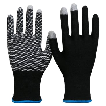 NITRAS SMART SWIPE Strickhandschuhe, PVC Noppen, schwarz 1 Packung = 12 Paar, Größe 11 - Bild-Darstellung des Produktes 1