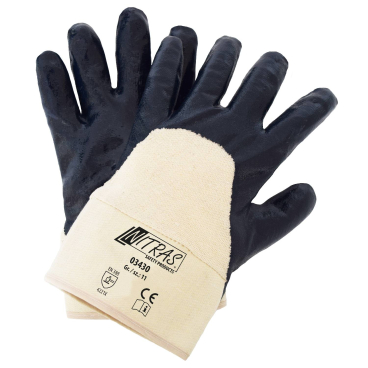 NITRAS Nitrilhandschuhe, mit Segeltuchstulpe 1 Packung = 12 Paar, Größe 8 - Bild-Darstellung des Produktes 1