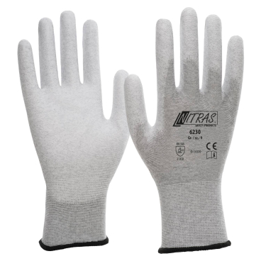 NITRAS ESD-Handschuhe, Nylon-Carbon-Handschuhe 1 Packung = 12 Paar, Größe M (7) - Bild-Darstellung des Produktes 1