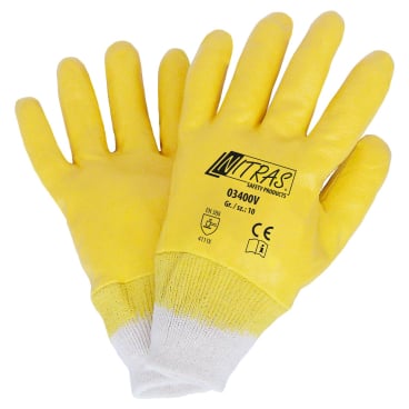 NITRAS Nitril Handschuhe, Schutzhandschuhe, Baumwoll-Trikot 1 Packung = 12 Paar, Größe 7 - Bild-Darstellung des Produktes 1