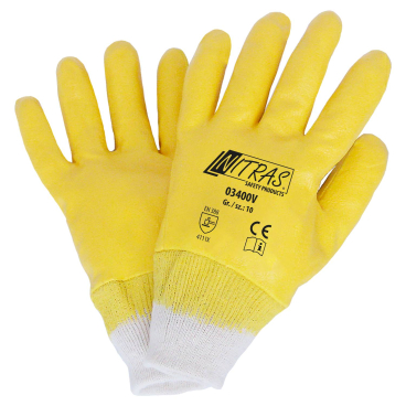 NITRAS Nitril Handschuhe, Schutzhandschuhe, Baumwoll-Trikot 1 Packung = 12 Paar, Größe 10 - Bild-Darstellung des Produktes 1