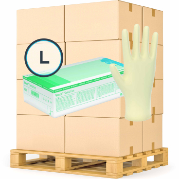 B. Braun Vasco® Sensitive Untersuchungshandschuh 1 Palette = 700 Packungen à 100 Stück, Größe L - Bild-Darstellung des Produktes 1