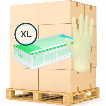B. Braun Vasco® Sensitive Untersuchungshandschuh 1 Palette = 630 Packungen à 90 Stück, Größe XL - Bild-Darstellung des Produktes 1