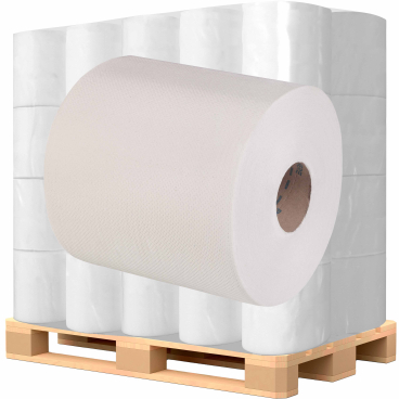 Rollenhandtuchpapier, Innenabwicklung, 1-lagig, hochweiß 1 Palette = 48 Packungen à 6 Rollen - Bild-Darstellung des Produktes 1