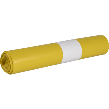 Abena Abfallsäcke Sækko Boy, LDPE Recycled, 120 Liter 1 Karton = 12 Rollen à 10 Stück, Farbe: gelb - Bild-Darstellung des Produktes 1